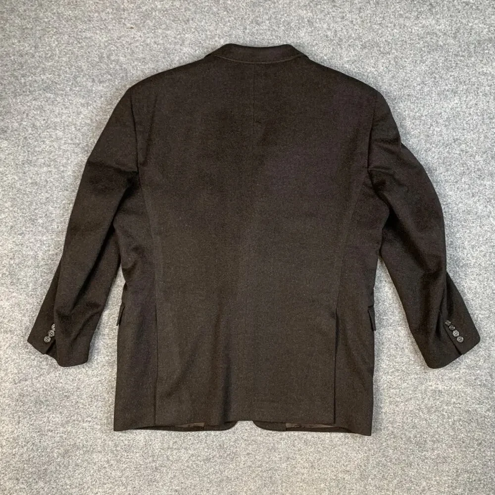 Arnold Brant Blazer Mens 44 Dark Brown Colombo Cashmere and Mink Paisley Jacket